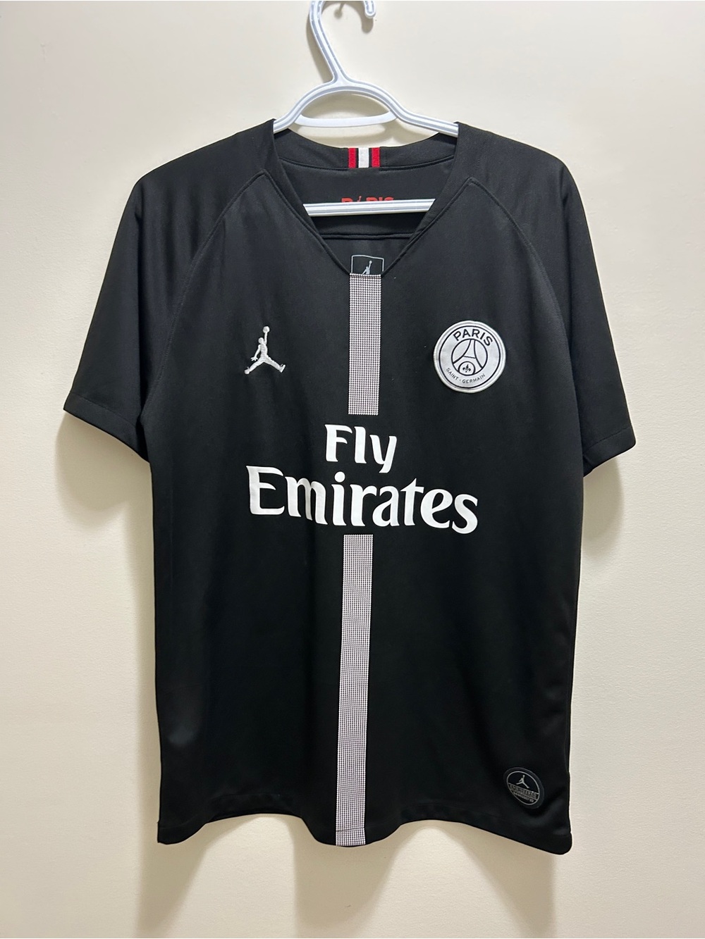 PSG 2018/2019 Retro Mbappe #7 Black Fly Emirates Men's Football Jersey